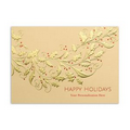 Leaves of Gold Greeting Card - Red Lined White Envelope